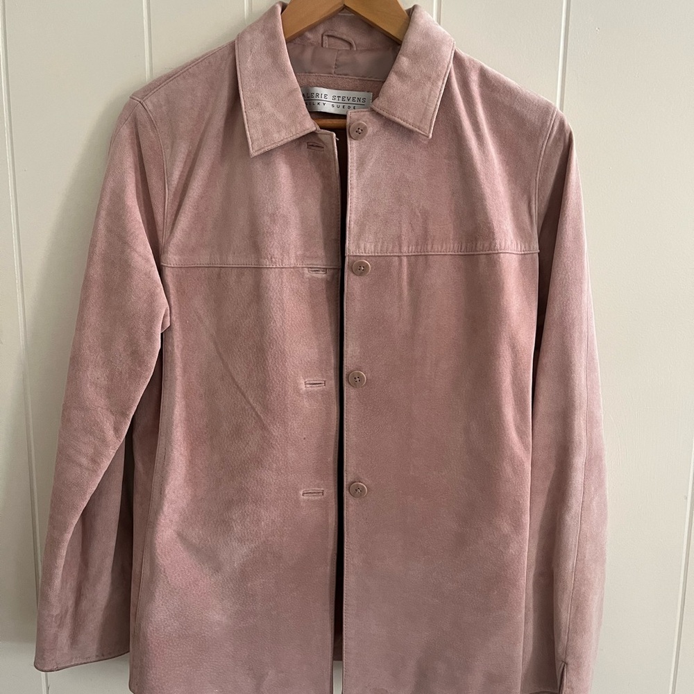 Valerie Stevens Blush Suede Jacket